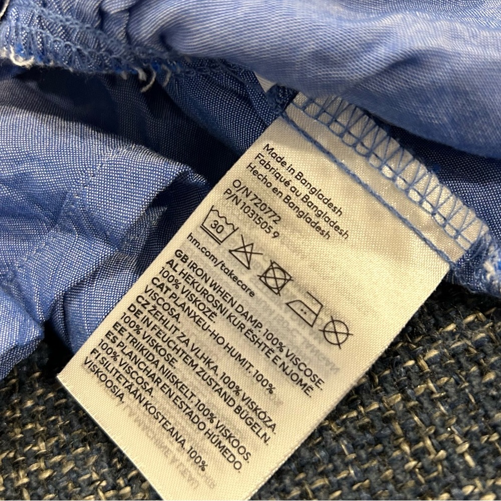 H&M Girl’s Matching Set Tank Top and Wide Leg Pants Chambray Blue - Picture 6 of 10